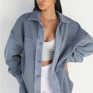 Joah Brown Oversized Button Down French Terry